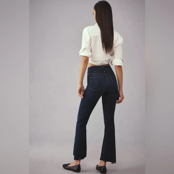 NWT MOTHER The Insider Crop Step Fray Jean in Off Limits - Picture 2 of 16